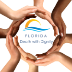 Picture of hands with Florida Death with Dignity Logo